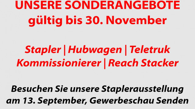 Angebote zur Gewerbeschau in Senden